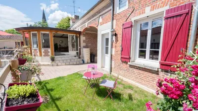 Jardin de l'établissement Gîte les chèvrefeuilles 6 personnes Compiegne 10mn