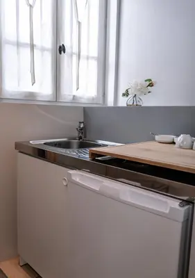 Cuisine ou kitchenette dans l'établissement Le Clos Corbier - Champagne Collard-Milesi