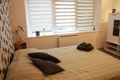 Un ou plusieurs lits dans un hébergement de l'établissement Studio hyper centre ville Épernay - Champagne