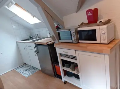 Cuisine ou kitchenette dans l'établissement Le Cocon à Ay-Champagne Escapade romantique & dégustation de Champagne