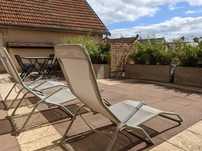 Balcon ou terrasse dans l'établissement LA LOGIA DU SAULE
