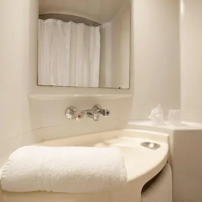 Salle de bains dans l'établissement Premiere Classe Compiegne - Jaux