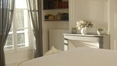 Un ou plusieurs lits dans un hébergement de l'établissement Gîte du Domaine du Ru
