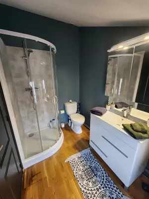 Salle de bains dans l'établissement Champétillant