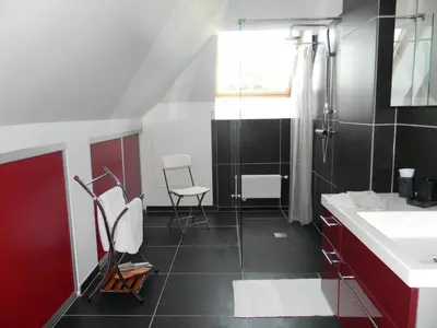 Salle de bains dans l'établissement Maison Magdala