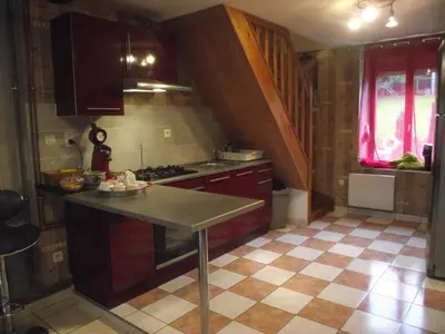 Cuisine ou kitchenette dans l'établissement Maison chez Coco