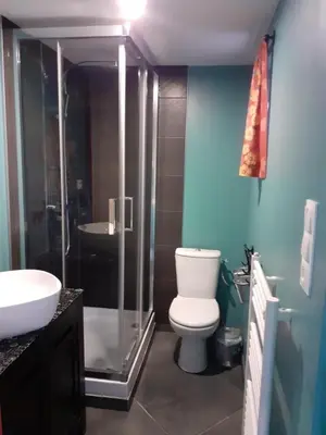 Salle de bains dans l'établissement Logement du Paquis