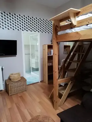 Télévision ou salle de divertissement dans l'établissement Celine'Home