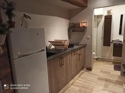 Cuisine ou kitchenette dans l'établissement Bulles & Breakfast