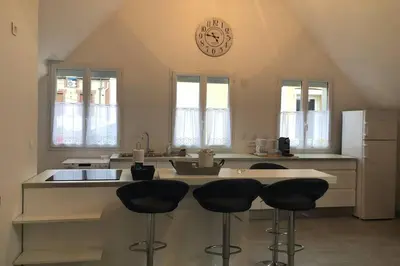Cuisine ou kitchenette dans l'établissement la petite loge
