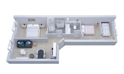 Plan de l'établissement Le cosy fertois-self checkin-centre-ville