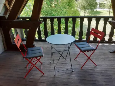 Balcon ou terrasse dans l'établissement Chambre de la Vigne