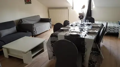 Coin salon dans l'établissement Cosy F3 proche de DisneyLand Paris