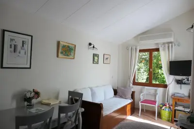 Télévision ou salle de divertissement dans l'établissement Gîte Les Iris