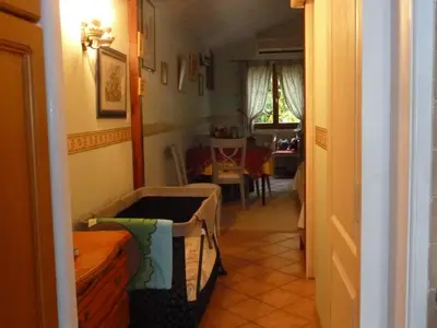 Coin salon dans l'établissement Gîte Les Iris