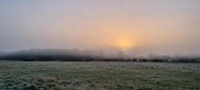 Lever ou coucher de soleil vu de le B&B/chambre d'hôtes ou à proximité