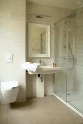 Salle de bains dans l'établissement Terres Jaunes