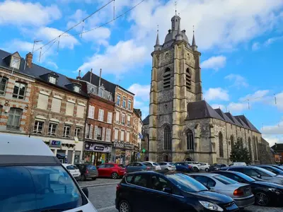 Vue générale sur Avesnes-sur-Helpe ou vue de la ville depuis l'appartement