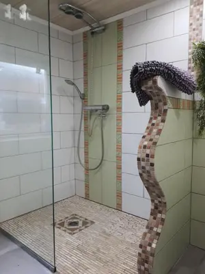 Salle de bains dans l'établissement Gite Ardennes