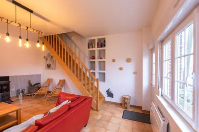 Coin salon dans l'établissement Tomates cerises à la ferme de Sorval