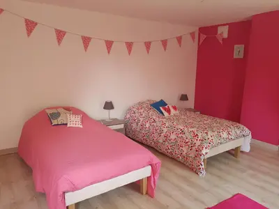 Un ou plusieurs lits dans un hébergement de l'établissement Gîte de la Croisette