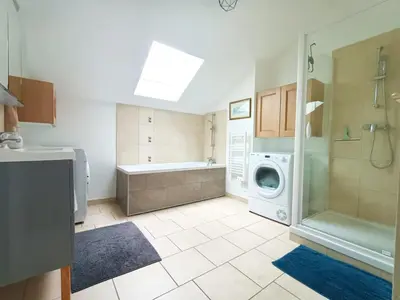 Salle de bains dans l'établissement Magnifique duplex 3 chambres proche centre-ville et gare Chemin du Barrage