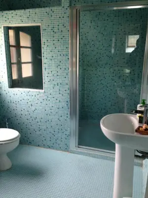 Salle de bains dans l'établissement Charmante ancienne maison garde-barrière Oise 25min Roissy
