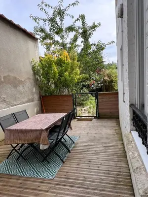 Balcon ou terrasse dans l'établissement Appartement hyper centre Reims Le gîte du sorcier