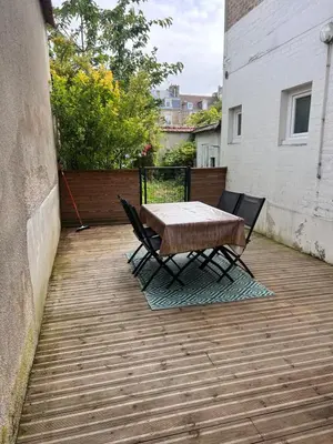 Balcon ou terrasse dans l'établissement Appartement hyper centre Reims Le gîte du sorcier