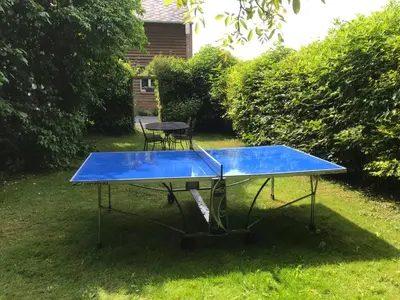 Tennis de table au sein de l'établissement PAUSE NATURE SORBAIS Gite de groupe avec Piscine, Spas, Sauna avec 8 chambres et 8 salles de bain, grande cuisine et grande salle de vie ou à proximité