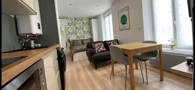 Cuisine ou kitchenette dans l'établissement Studio 25m2 avec parking privé - Lycée Roosevelt - Arena - Gare