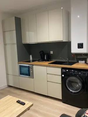 Cuisine ou kitchenette dans l'établissement Studio 25m2 avec parking privé - Lycée Roosevelt - Arena - Gare