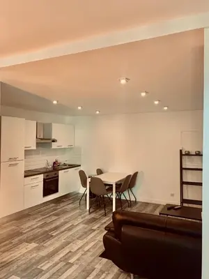 Cuisine ou kitchenette dans l'établissement Superbe appartement en hyper centre de Charleville
