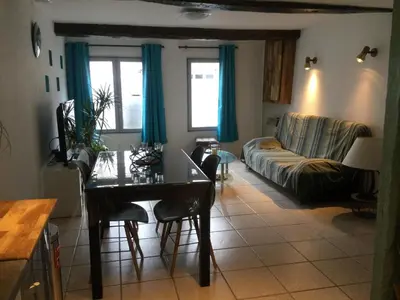 Coin salon dans l'établissement Hébergement à l'Orée des Champs