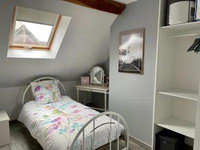 Un ou plusieurs lits dans un hébergement de l'établissement Maison de village chez Josy