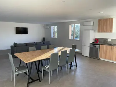 Cuisine ou kitchenette dans l'établissement Gîte du centre equestre du val d'or