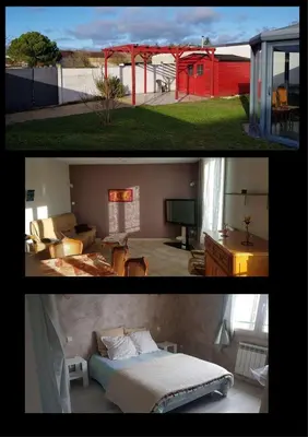 Un ou plusieurs lits dans un hébergement de l'établissement Gîte Les Galipes