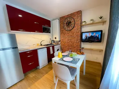 Cuisine ou kitchenette dans l'établissement Le petit Léon
