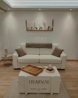 Coin salon dans l'établissement Gîte 