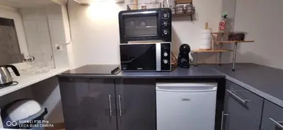 Cuisine ou kitchenette dans l'établissement Appartement Cosy au cœur de la Champagne