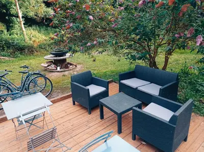 Jardin de l'établissement Chez Tombivouac
