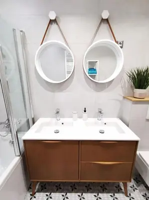 Salle de bains dans l'établissement Les Bulles d'Aÿ - Terrasse