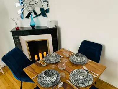 Coin salon dans l'établissement Nice cocooning apartment for a relaxing moment
