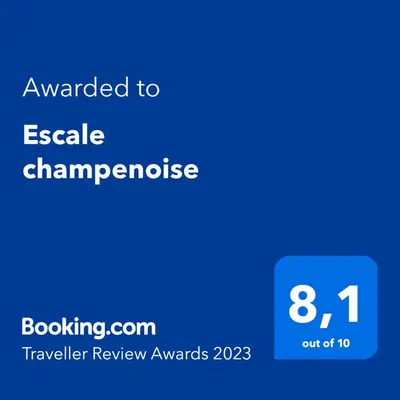 Certificat, récompense, panneau ou autre document affiché dans l'établissement L'escale champenoise , wifi garage parking privè gratuit