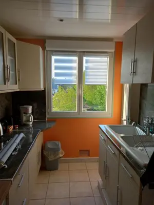 Cuisine ou kitchenette dans l'établissement L'escale champenoise , wifi garage parking privè gratuit