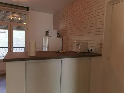 Cuisine ou kitchenette dans l'établissement Chez Gabin