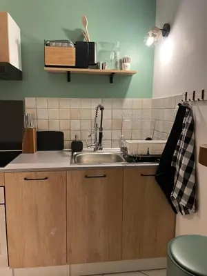 Cuisine ou kitchenette dans l'établissement Chez Malouga