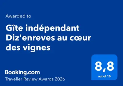 Certificat, récompense, panneau ou autre document affiché dans l'établissement Gîte indépendant Diz'enreves au cœur des vignes