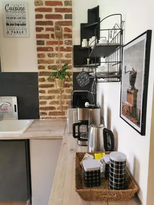Cuisine ou kitchenette dans l'établissement gîte Cosy Green 2