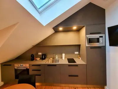 Cuisine ou kitchenette dans l'établissement Appartement Premium dans une belle demeure - Hyper centre-ville de Reims